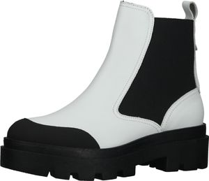 Comfortable FLY London ankle boots, slip-on shoes for women P144879 001 White