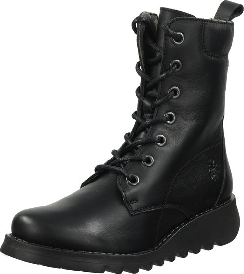 Sporty FLY London ankle boots, lace-up shoes for women P145015 000 Black