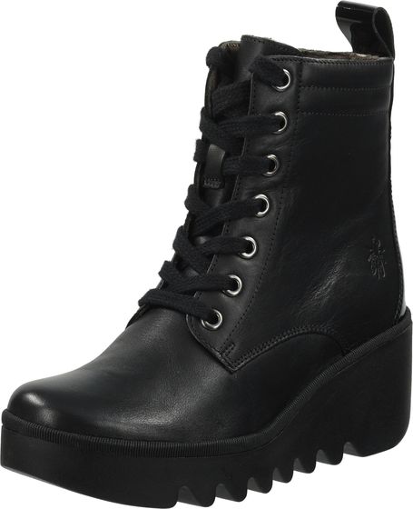 Fashionable FLY London ankle boots, lace-up shoes for women P501329 011 Black