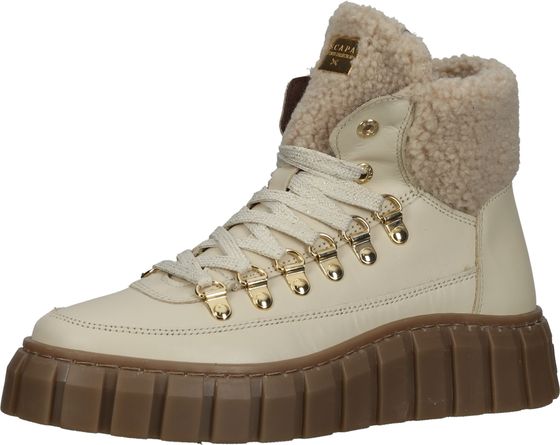 Komfortable SCAPA Stiefelette Schnürschuhe für Damen 10/5380 120 Beige