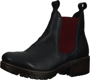 Bottines LAZAMANI tendance, chaussures à enfiler pour femmes 68002 noir-rouge Noir