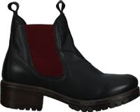 Modische LAZAMANI Stiefelette Schlupfschuhe für Damen 68002 black-red Schwarz