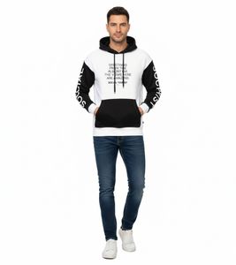 Hollister X Social Tourist Herren Hoodie mit Kapuze Baumwoll-Pullover Oversized 365-352-0001-101 Weiß/Schwarz