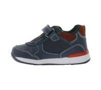 GEOX B Kleinkinder Sneaker mit atmungsaktiver Sohle Mid-Cut-Schuhe mit Klettverschluss und teils Echtleder Baby-Schuhe Rishon, Each oder Biglia Dunkelblau