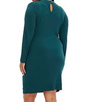 2-Pack Women's Summer Dress, Ruched Jersey Dress, Fitted Long-Sleeve Dress 935347 Green