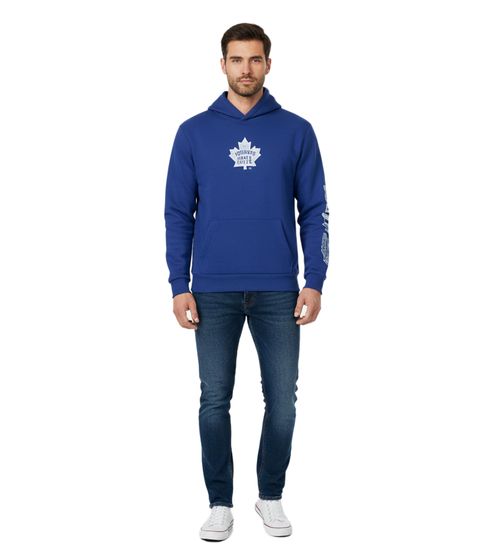 Felpa con cappuccio da uomo Hollister x NHL Toronto Mapple Leafs con stampa del logo della squadra, pullover in cotone 322-221-1606-220 Blu