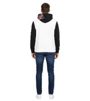 Felpa con cappuccio da uomo Hollister X NBA Miami Heat in cotone, pullover, 322-221-1591-104, bianco/nero