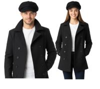 ZWILLINGSHERZ Felt-Style Baker Boy Cap, Summer Headwear, Brimmed Cap KL3888 Gray or Black