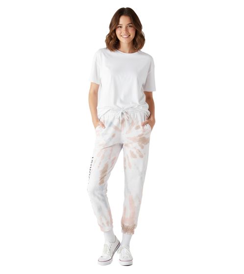 Hollister X Social Tourist Jogginghose im Batik-Look Baumwoll-Hose 365-347-0002-218 Weiß/Bunt