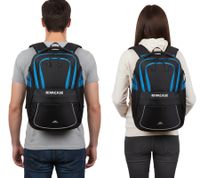 Rivacase Mercantour Rucksack mit 15,6" Laptopfach Alltags-Rucksack 20L 5225 BK Schwarz/Blau