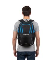 Rivacase Mercantour Rucksack mit 15,6" Laptopfach Alltags-Rucksack 20L 5225 BK Schwarz/Blau