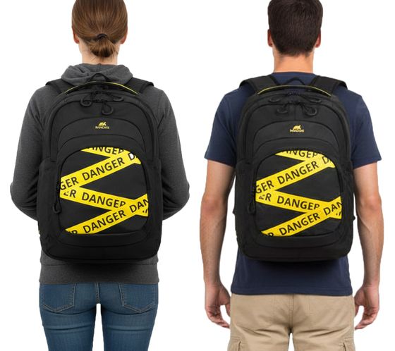 Rivacase Erebus Urban Rucksack mit 15,6" Laptopfach Alltags-Rucksack City-Rucksack 30L 5461 BK Schwarz