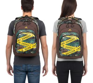 Rivacase Erebus Urban Backpack with 15.6" Laptop Compartment, Everyday Backpack, City Backpack, 30L Capacity, 5461 JN, Brown/Green