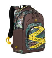 Rivacase Erebus Urban Rucksack mit 15,6" Laptopfach Alltags-Rucksack City-Rucksack 30L 5461 JN Braun/Grün