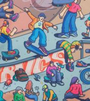 Rivacase Agora Urban Skaters Rucksack Alltags-Rucksack Schul-Rucksack 15L 5425 BK Schwarz/Bunt