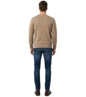 Stylish ESPRIT Men's Knit Sweater, Crew Neck, Cotton Pullover, Brown