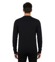 Elegante maglione da uomo con scollo a V, cotone premium, 143-005 nero