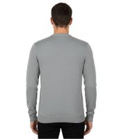 Elegante maglione da uomo con scollo a V, cotone di alta qualità, grigio 143-015