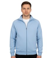 Felpa sportiva da uomo in spugna francese, giacca/pullover in cotone, 0606020003 020, azzurro