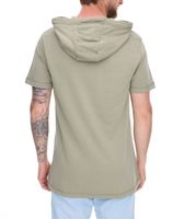 EIGHT2NINE Herren Kapuzen-Pullover kurzärmliger Baumwoll-Hoodie T-Shirt Hoody Sommer-Hoody H10014L22462AEN in Hellgrau oder Khaki
