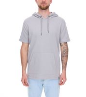 EIGHT2NINE Herren Kapuzen-Pullover kurzärmliger Baumwoll-Hoodie T-Shirt Hoody Sommer-Hoody H10014L22462AEN in Hellgrau oder Khaki