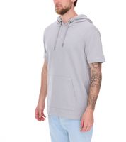 EIGHT2NINE Herren Kapuzen-Pullover kurzärmliger Baumwoll-Hoodie T-Shirt Hoody Sommer-Hoody H10014L22462AEN in Hellgrau oder Khaki