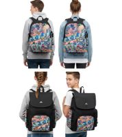 Rivacase Agora Urban Skaters Rucksack Alltags-Rucksack Schul-Rucksack 12L 5420 BK oder 5425 BK in Schwarz/Bunt