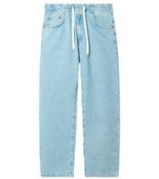 stylische Herren Jeans im Jogger-Stil Denim-Hose Baggy Leg mit Bindeband BR-12000 Blau in verschiedenen Ausfertigungen Pacific Blue, 90s Blue oder Heaven Blue