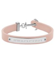 Bracelet Paul Hewitt pour femme avec coordonnées Signum, bracelet en cuir beige PH-FSC-S-N