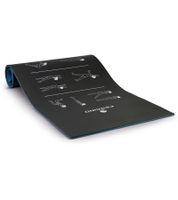Tapis de yoga FERRINO, tapis de fitness antidérapant, tapis de gymnastique, 186 x 61 cm, 11114, bleu/noir
