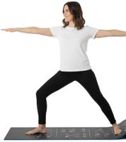 Tapis de yoga FERRINO, tapis de fitness antidérapant, tapis de gymnastique, 186 x 61 cm, 11114, bleu/noir