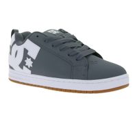 DC Court Graffik Herren Low Top Sneaker Skate-Schuhe mit Belüftungslöcher Echtleder-Schuhe 300529 in Grau oder Schwarz