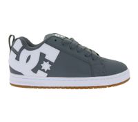DC Court Graffik Herren Low Top Sneaker Skate-Schuhe mit Belüftungslöcher Echtleder-Schuhe 300529 in Grau oder Schwarz