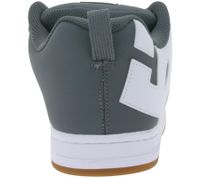 DC Court Graffik Herren Low Top Sneaker Skate-Schuhe mit Belüftungslöcher Echtleder-Schuhe 300529 in Grau oder Schwarz