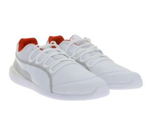 PUMA X Scuderia Ferrari SF Evo Cat Men's Sneakers with Ferrari Logo, Genuine Leather, Motorsport 306009 03 White