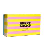 3 Paar Happy Socks Baumwoll-Socken Sparpack mit Karos, Streifen und Kirschen im Argyle-Stil Alltags-Strümpfe in Geschenk-Box P002655 Blau//Rot/Weiß