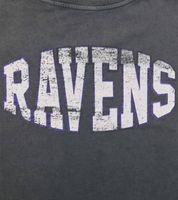 RE:COVERED X NFL Baltimore Ravens Men's T-Shirt with Football Helmet, Cotton Crew Neck, RCNFL13, Solid Gray or Purple/White Tie-Dye