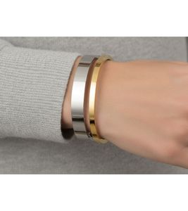 Calvin Klein Damen Armreif-Set im Zweiton-Design Edelstahl-Armband Schmuck KJ06BD2001 Silber/Gold
