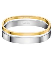 Set di bracciali rigidi tricolore da donna Calvin Klein, bracciale in acciaio inossidabile, gioielli KJ06BD2001, argento/oro