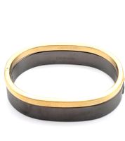 Calvin Klein Damen Armreif-Set im Zweiton-Design Edelstahl-Armband Schmuck KJ06JD2101 Dunkelgrau/Schwarz