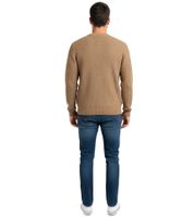 Simple ESPRIT Men's Knit Crew Neck Sweater, Cotton Pullover, Brown