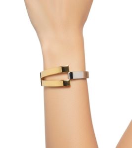 Calvin Klein Truly Damen Armreif im Zweiton-Design Edelstahl-Armband Schmuck KJ8JJF2001 Silber/Gold