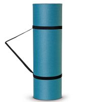 2-Pack FERRINO Yoga Mat, Non-Slip Fitness Mat, Gymnastics Mat, 186 x 61 cm, Value Pack 11114, Blue/Black