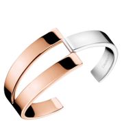 Calvin Klein Truly Damen Armreif im Zweiton-Design Edelstahl-Armband Schmuck KJ8JPF2001 Silber/Rosegold