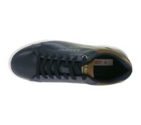 Zapatillas bajas s.Oliver para hombre con logotipo grabado, zapatos de piel auténtica 5-13604-43 805 Azul oscuro