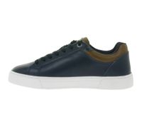 Zapatillas bajas s.Oliver para hombre con logotipo grabado, zapatos de piel auténtica 5-13604-43 805 Azul oscuro