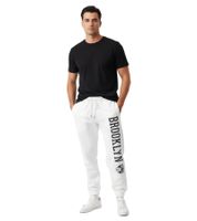 Pantalon de jogging Hollister X NHL ou NBA pour homme, logo Rangers, 100 % coton, tailles 334 à 345, différents modèles : New York Rangers (bleu), Philadelphia 76ers (rouge) ou Brooklyn Nets (blanc)