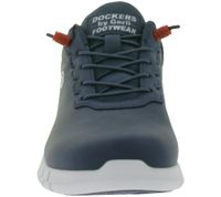Dockers by Gerli Herren Sneaker mit Elastik-Schnürung Echtleder-Schuhe 57ST001-620660 Navy