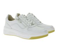 CAPRICE Damen Sneaker im Layer-Look Echtleder-Schuhe Schnür-Schuhe 9-23720-44 191 Weiß