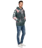 Hollister X Social Tourist Herren Hoodie mit Kapuze Baumwoll-Pullover Oversized 365-352-000 in Weiß/Schwarz oder im Batik-Look Grün/Rosa